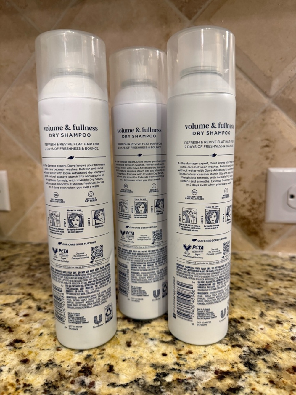 Dove Volume & Fullness Advanced Dry Shampoo 3 pack - Picture 2 of 2